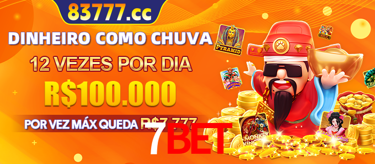 Banner do programa de recompensas Recomende para amigos do 7BET, detalhando os bônus por convidar amigos, com prêmios que chegam a R$288.888.
